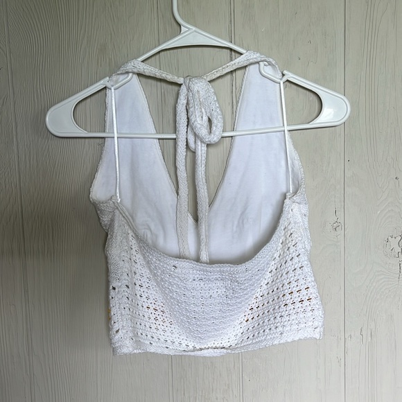 Hollister halter crochet tank top - Picture 2 of 4